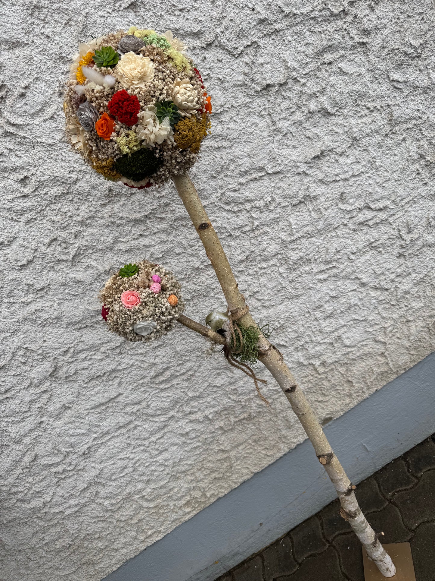 Deko Bäumchen verzweigt Birke 1,55 m