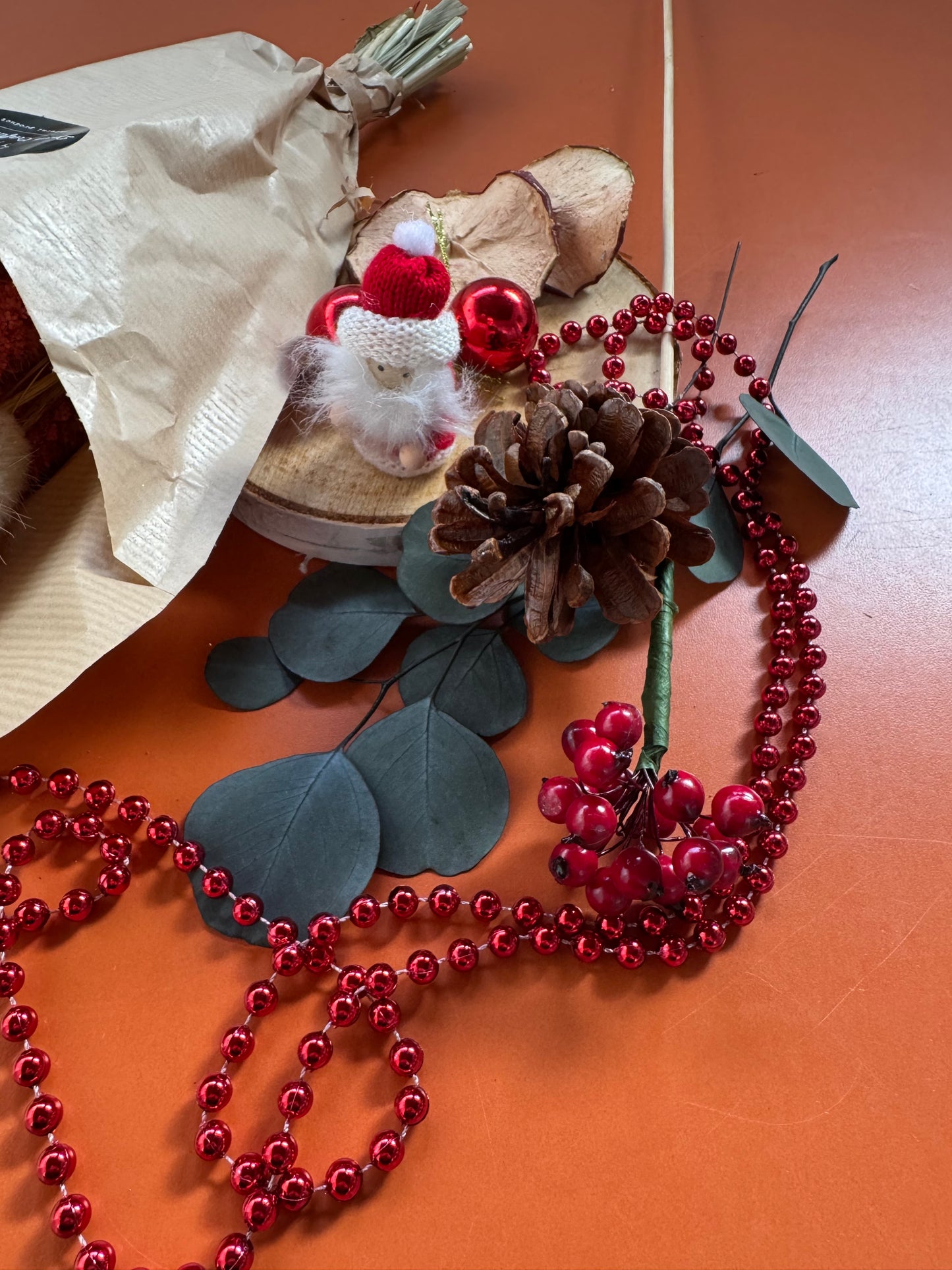 DIY Box Weihnachten rot beige