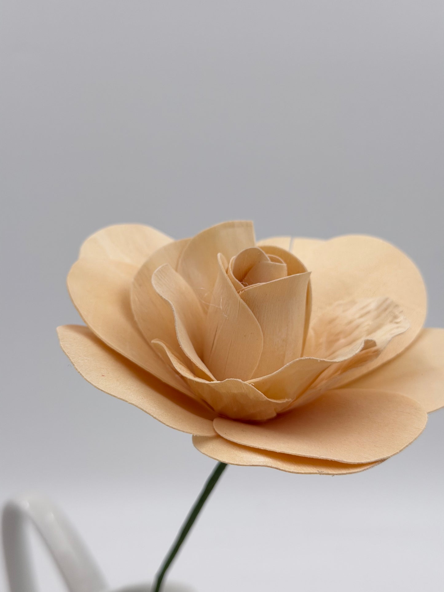 Holz Rose Natur 12 cm