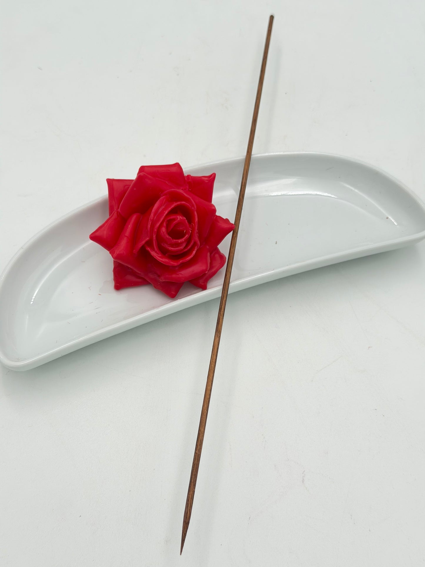 Wachs Rose rot klein 1 Stück