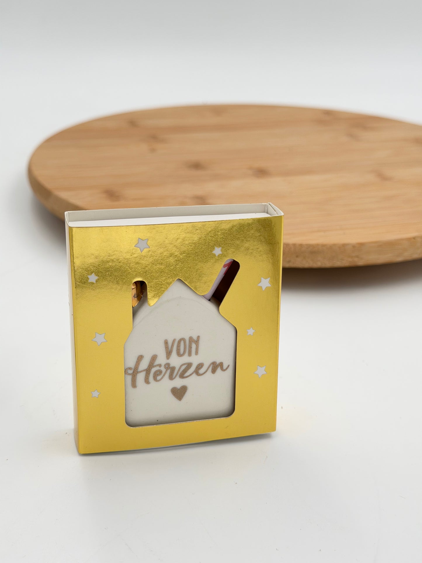 Porzellan Geldgeschenk weihnachtlich klein