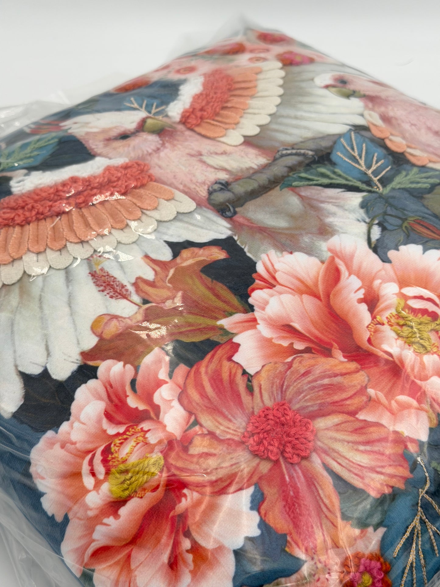 Mars & More Dekokissen 2 Kakadu rosa blau