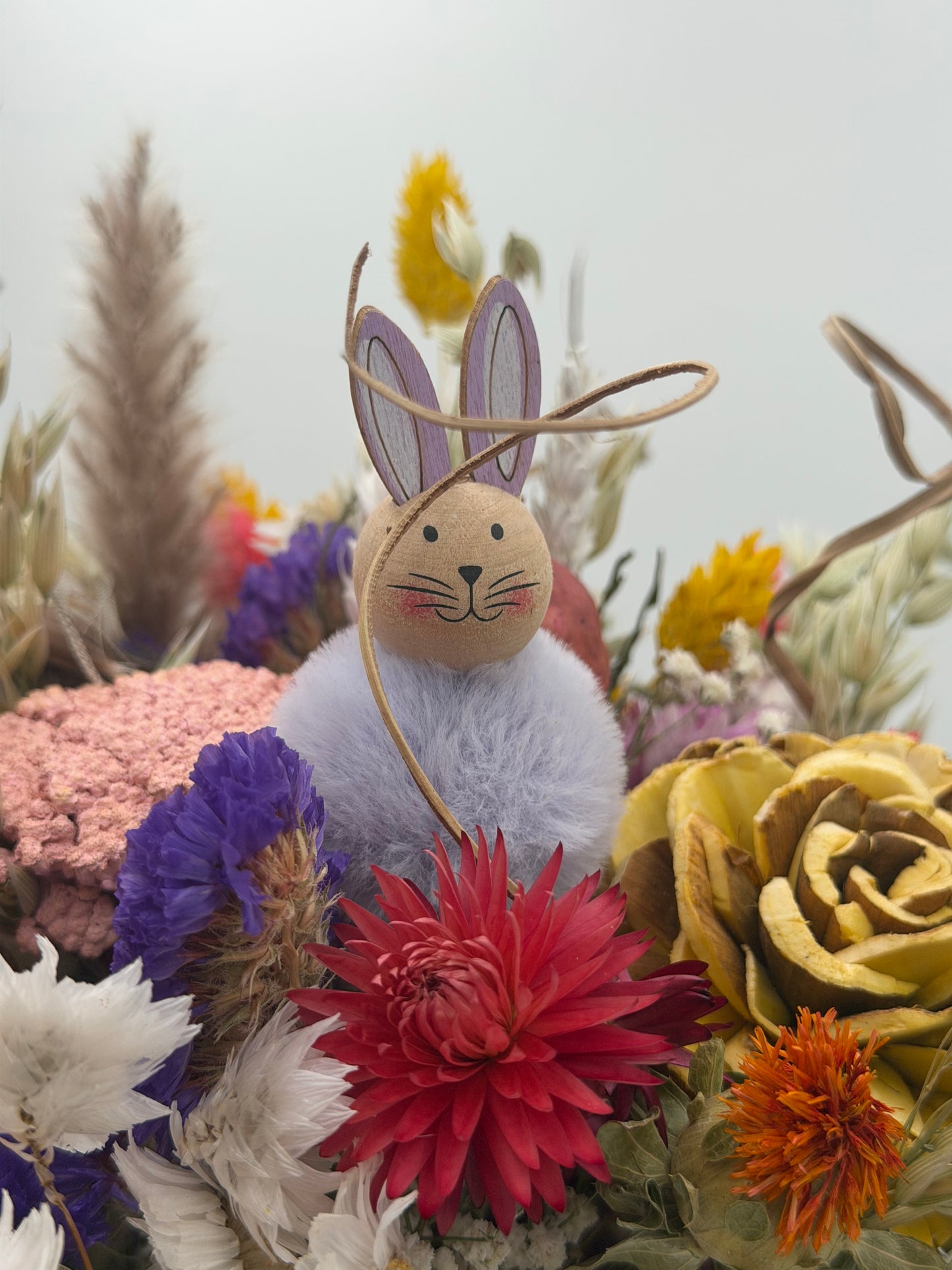 Trockenblumenstrauß Ostern bunt