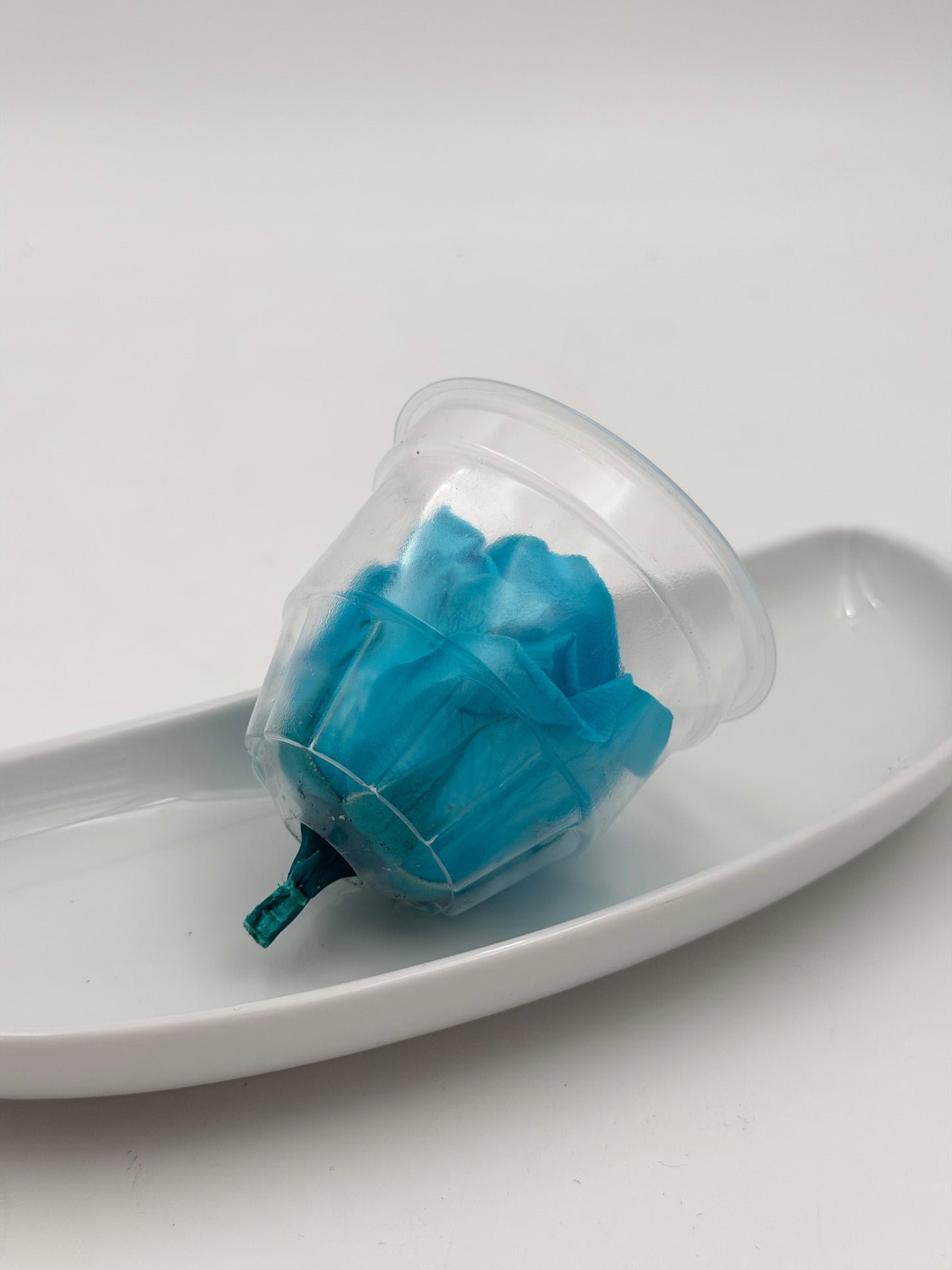 Blüte Infinity Rose türkis bright turquoise 1 Stück