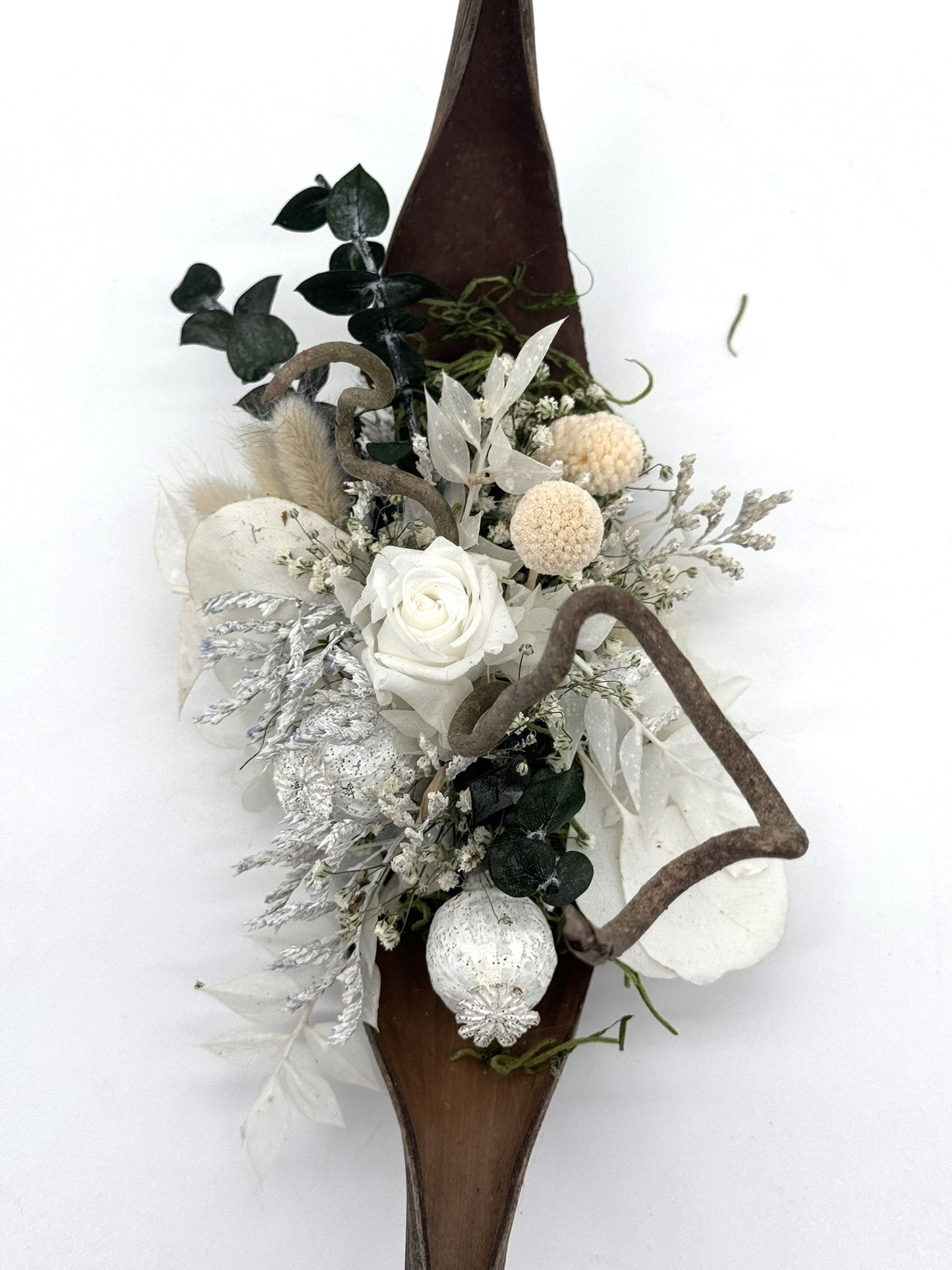 Schiffchen mit Infinity Rose weiß