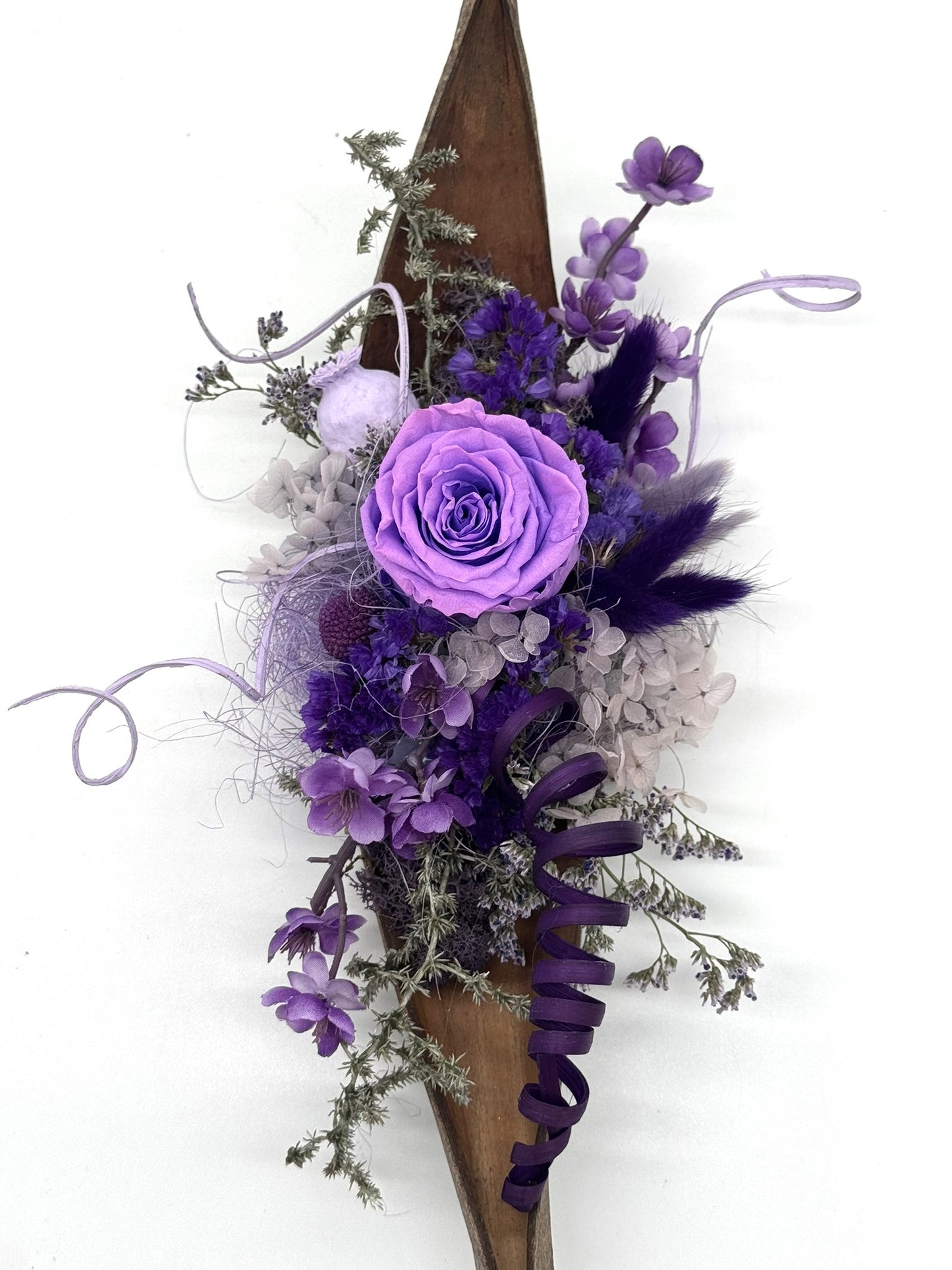 Schiffchen mit Infinity Rose lila