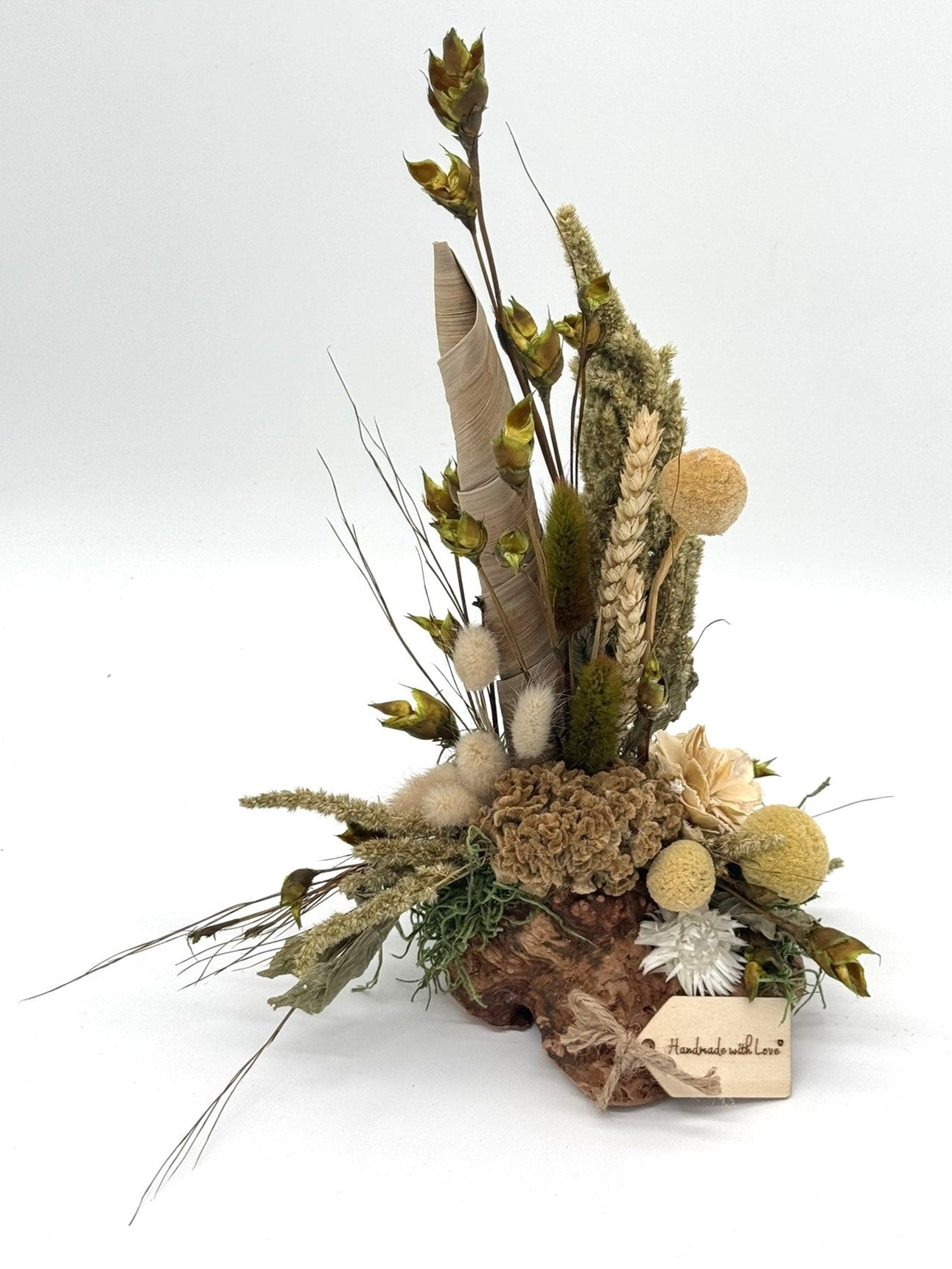 Naturgesteck Kauknochen grün