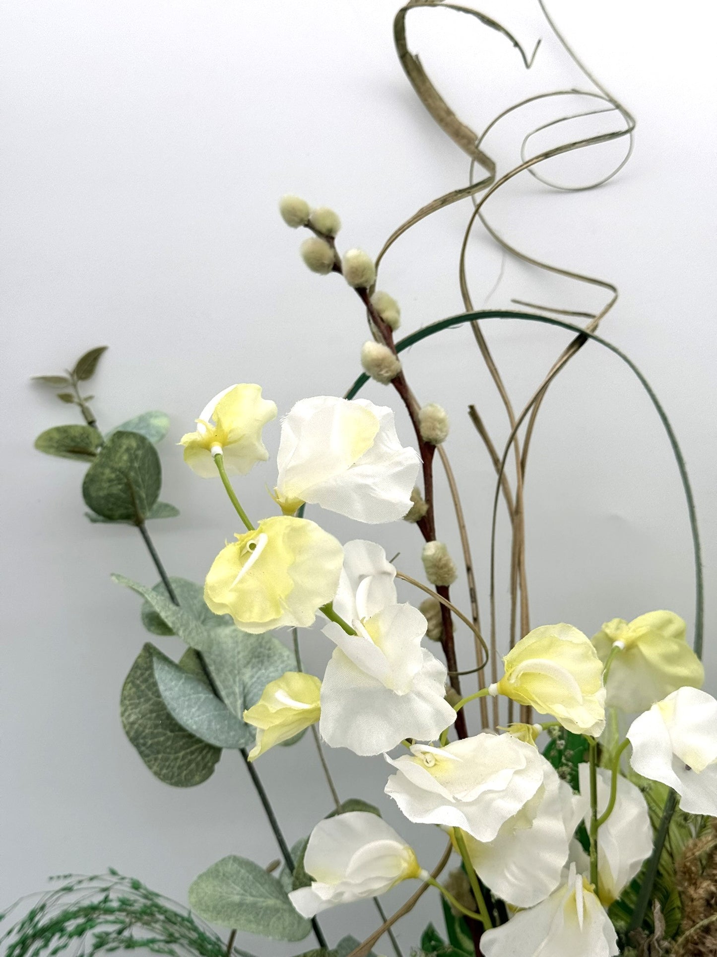 Blumenstrauß Kunstblumen Trockenblumen grün