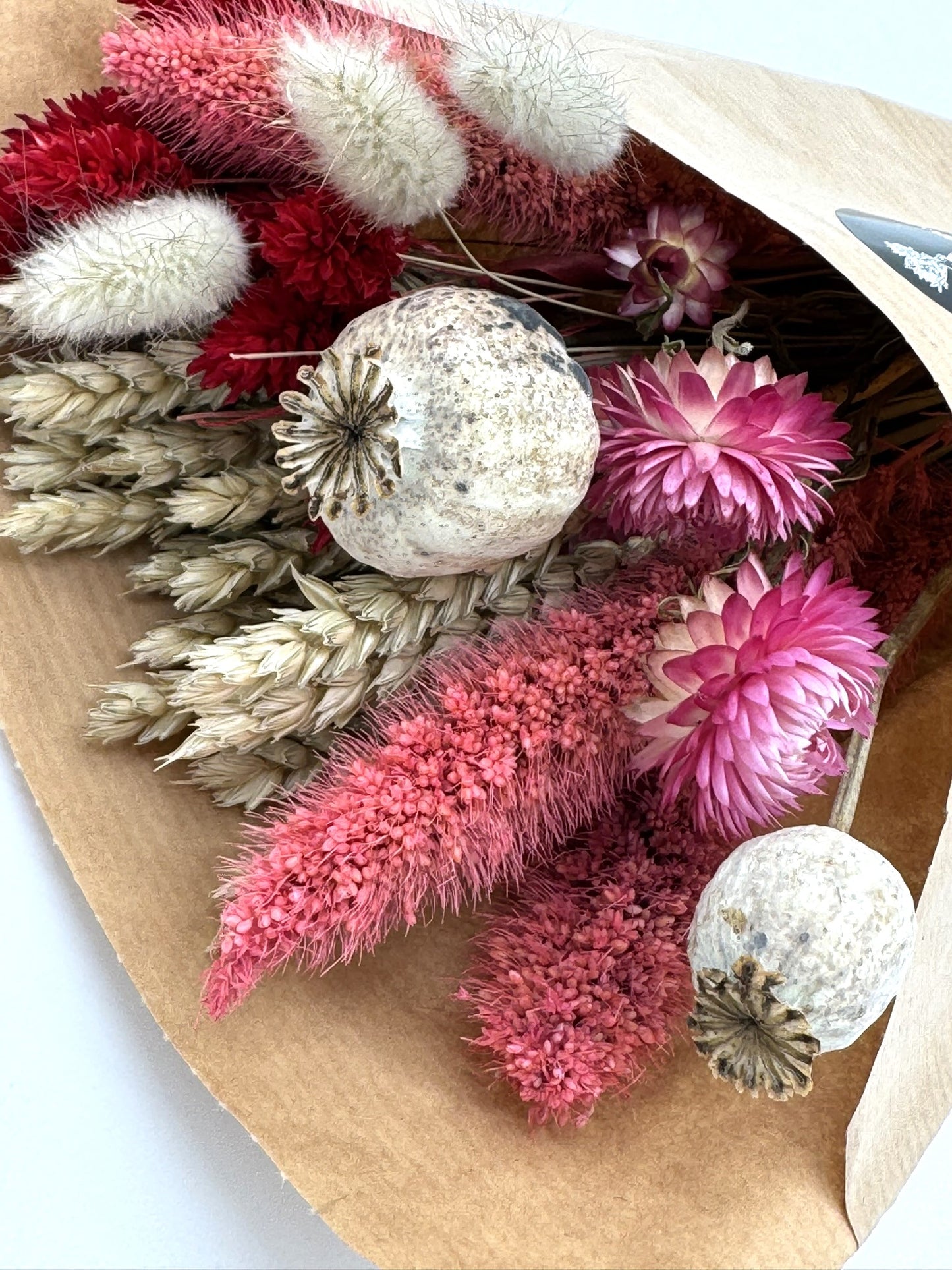 Trockenbund klein rosa pink natur