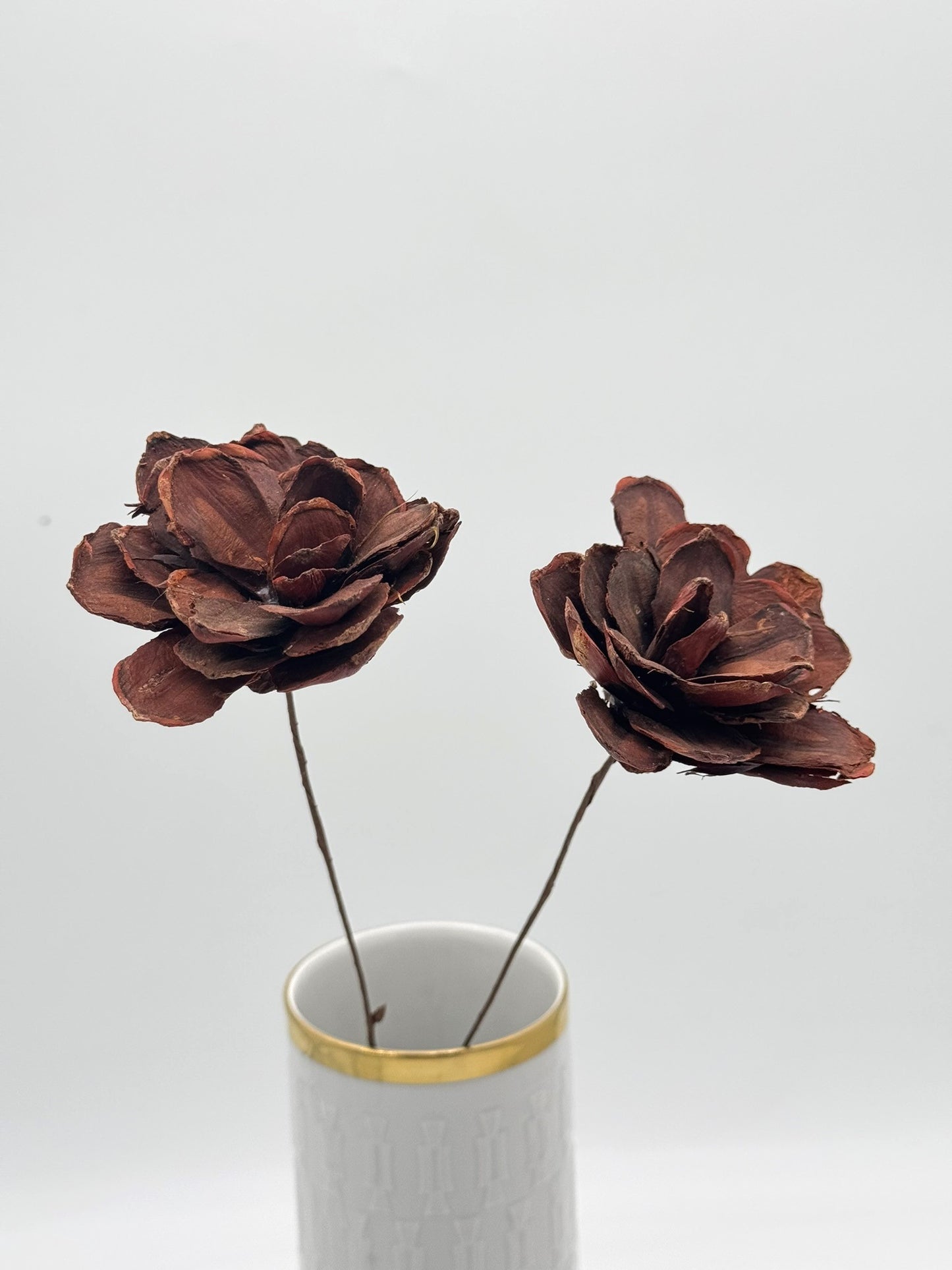 Blüte Rose Pinion am Draht 2 Stück