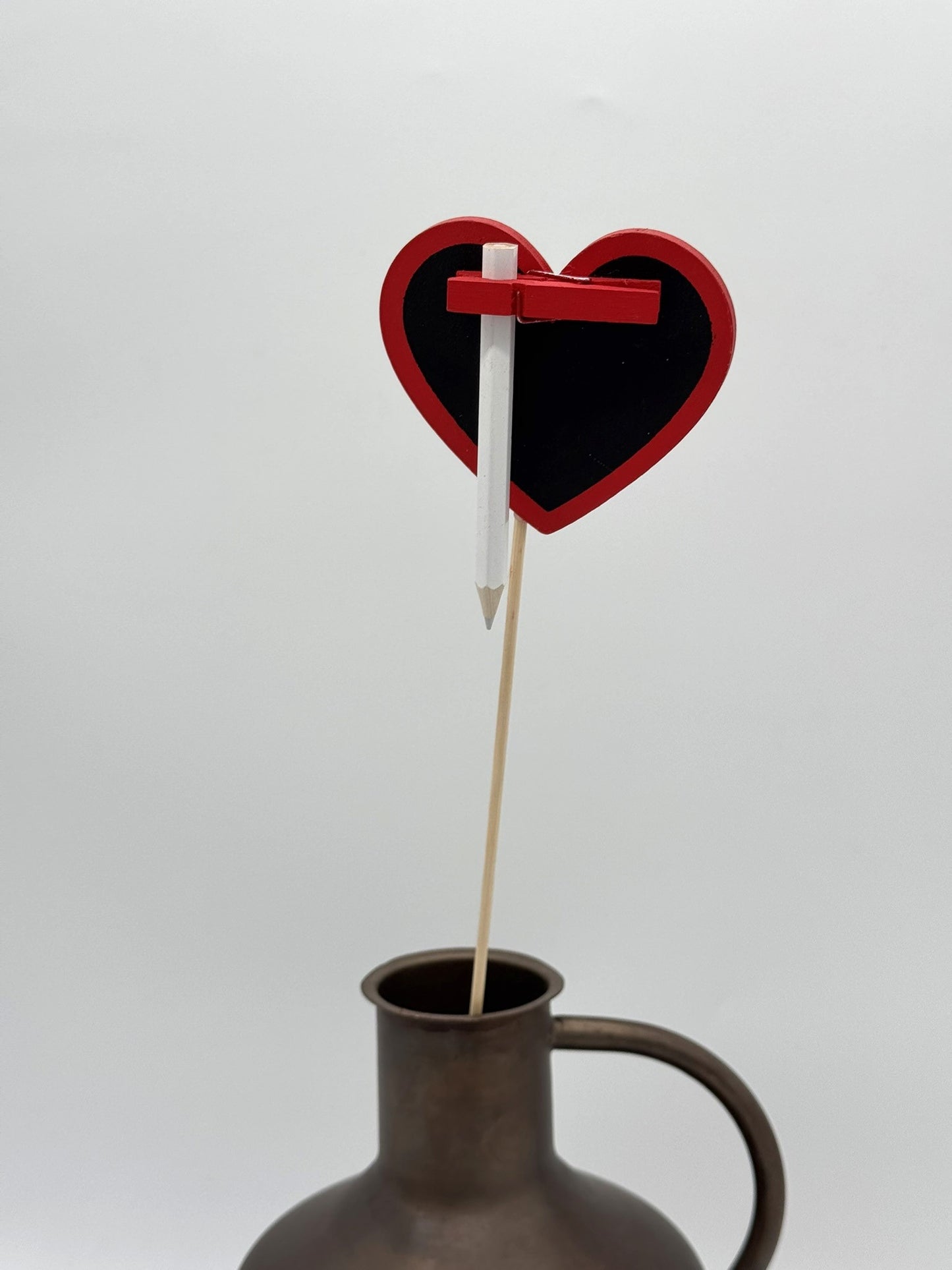 Dekostecker Herz Tafel mit Stift 1 Stück