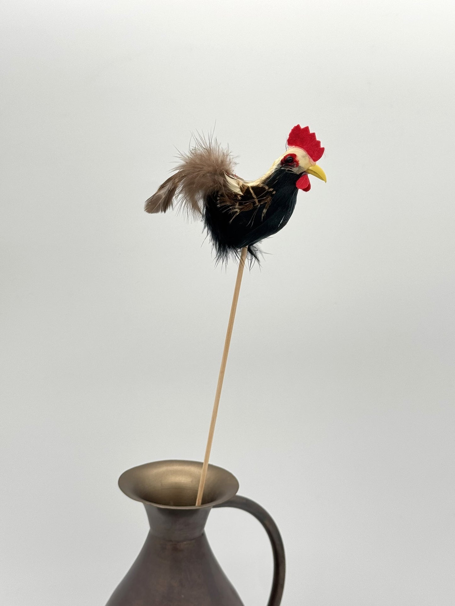 Dekostecker Hahn mit Federn 53 cm 1 Stück