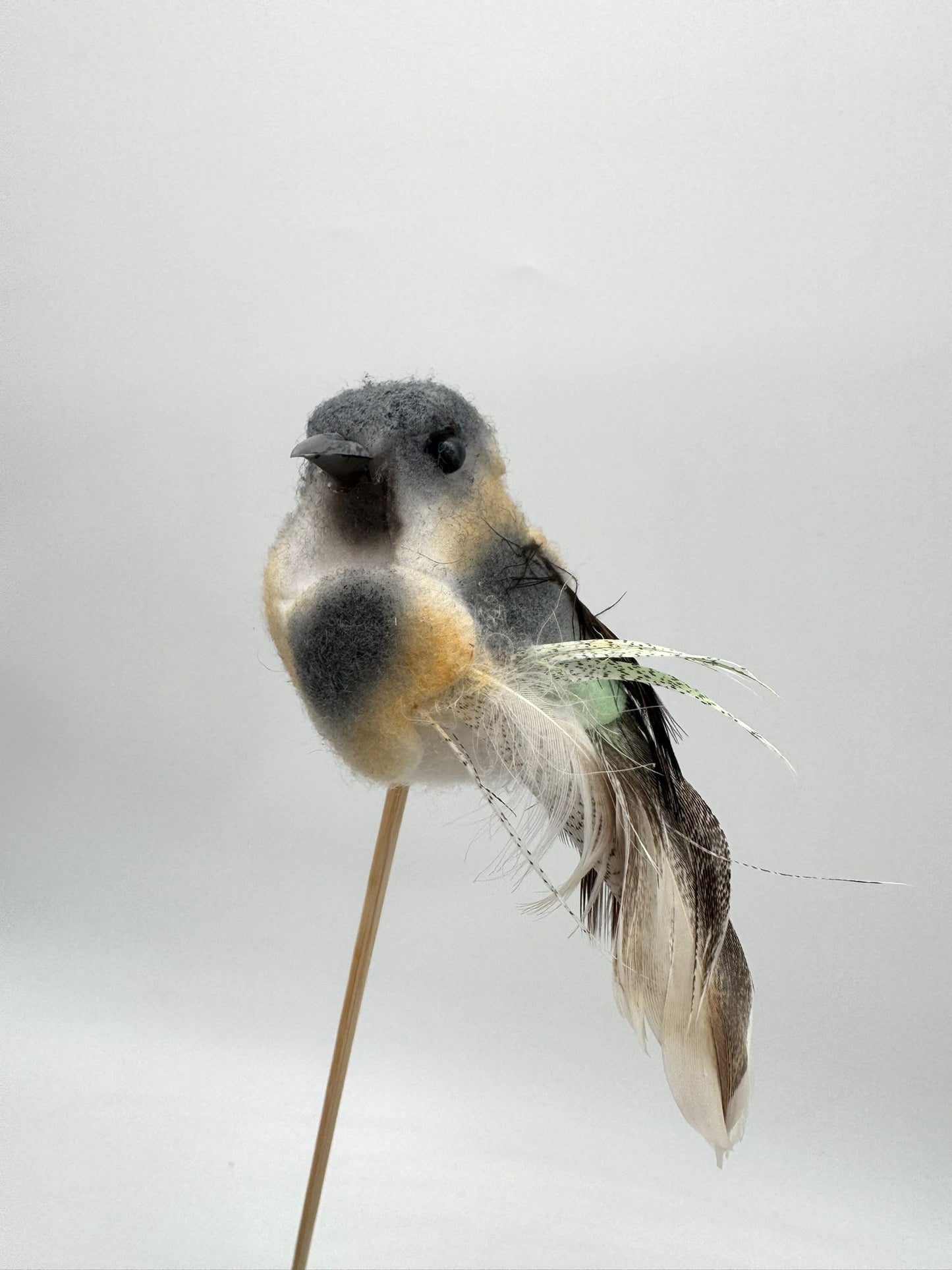 Dekostecker Vogel mit Federn 1 Stück