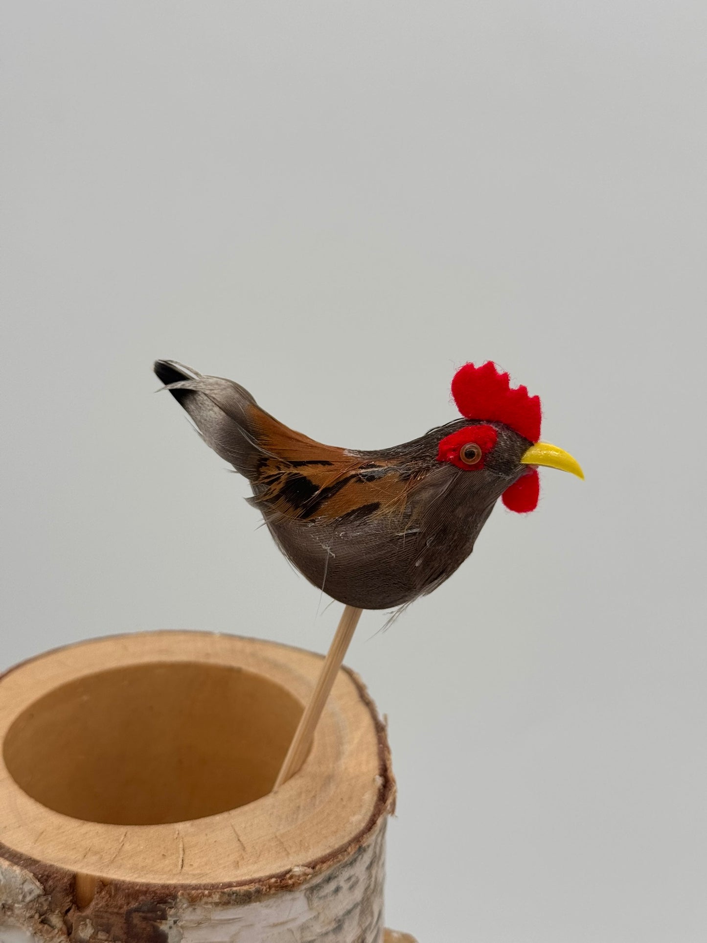 Dekostecker Hahn mit Federn 1 Stück