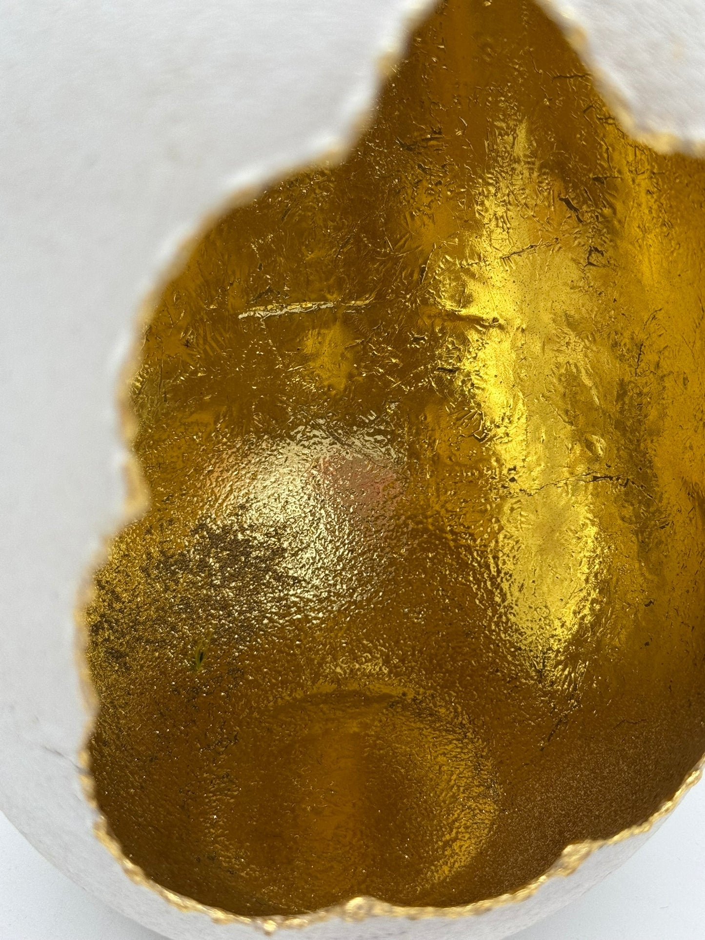 2. Wahl Ausstellungsstück Windlicht Pflanzgefäß weiß gold 20 cm