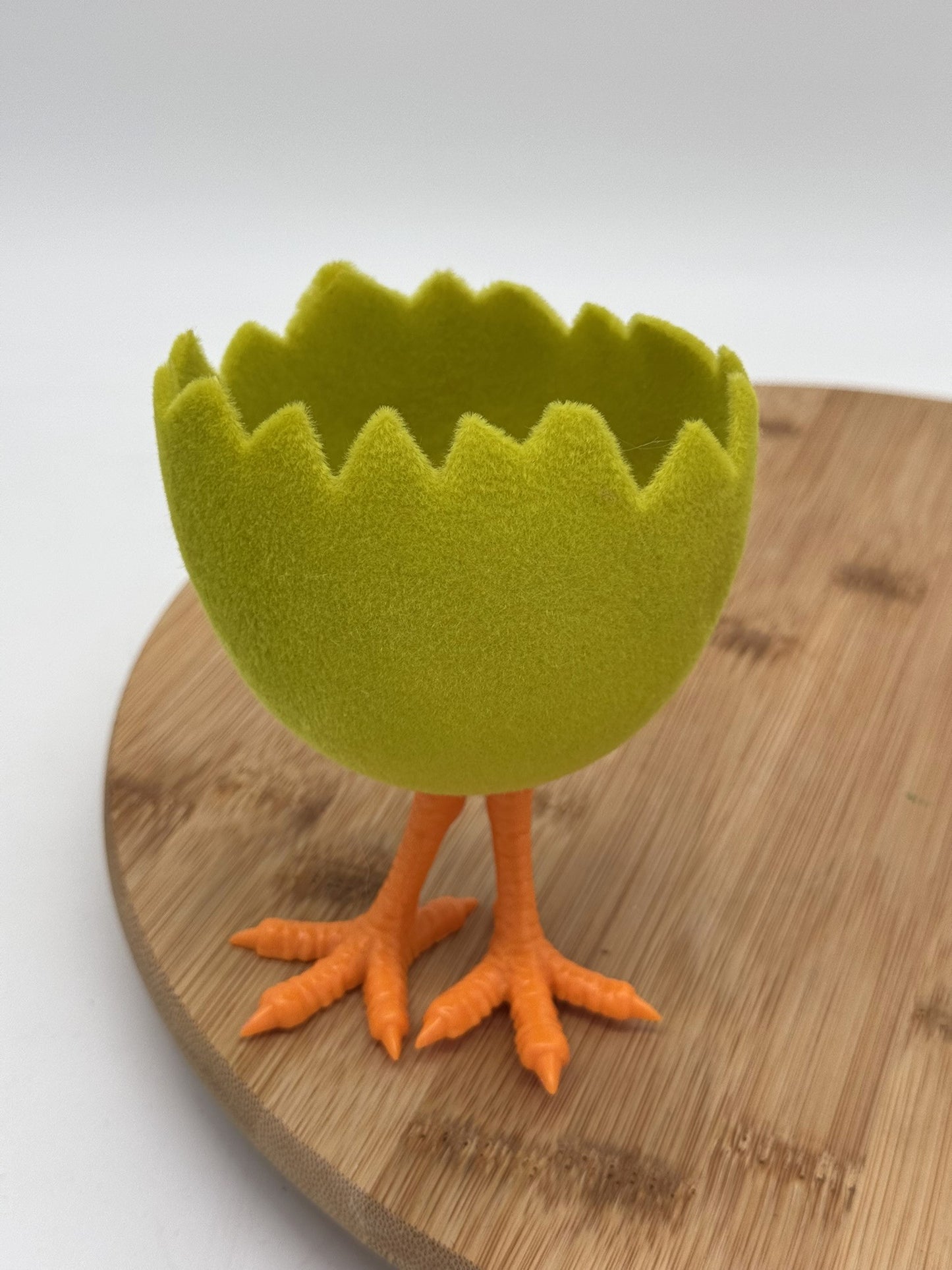 2. Wahl Eierschale mit Füßen beflockt 11 cm 1 Stück