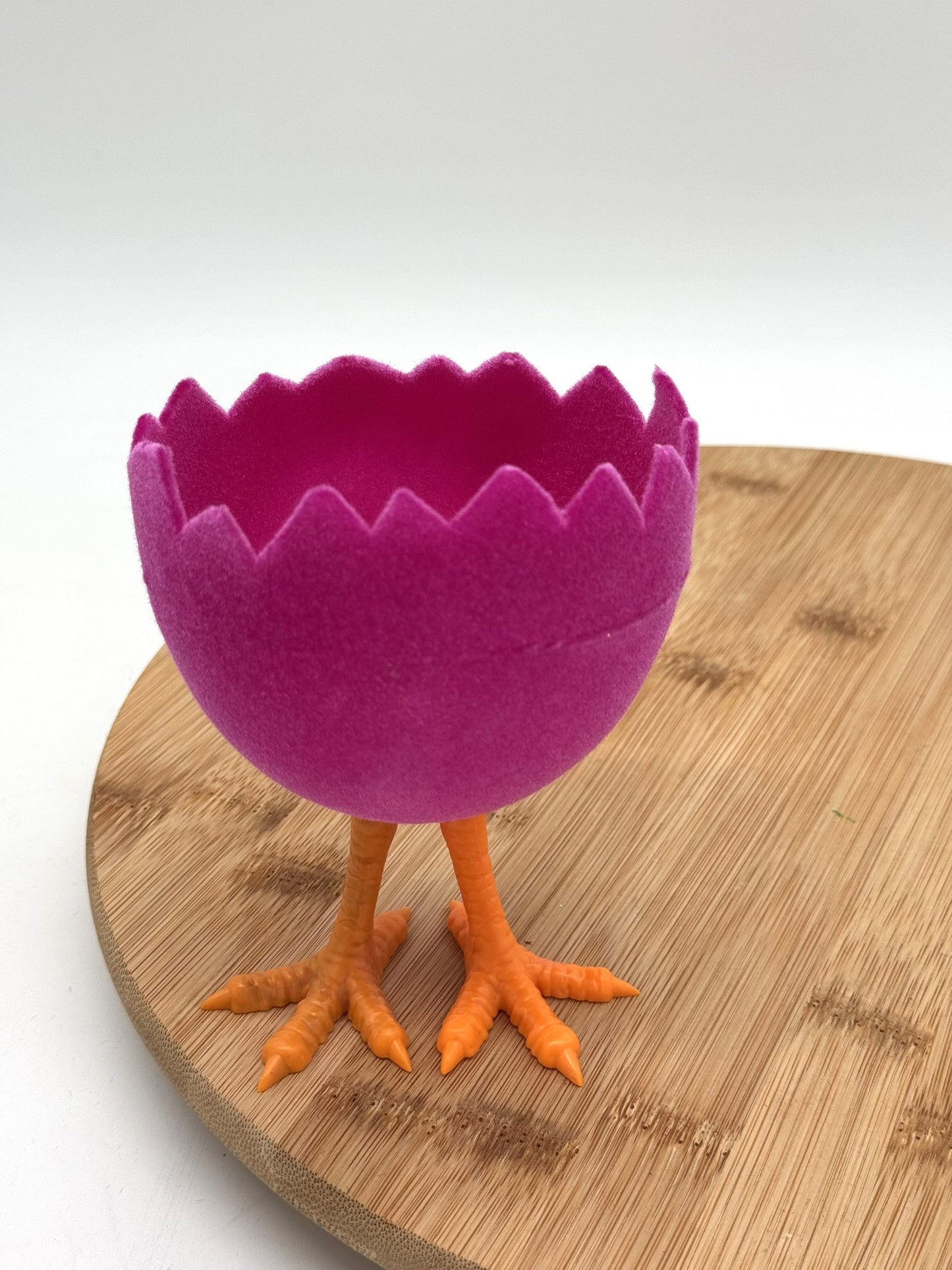 2. Wahl Eierschale mit Füßen beflockt 11 cm 1 Stück