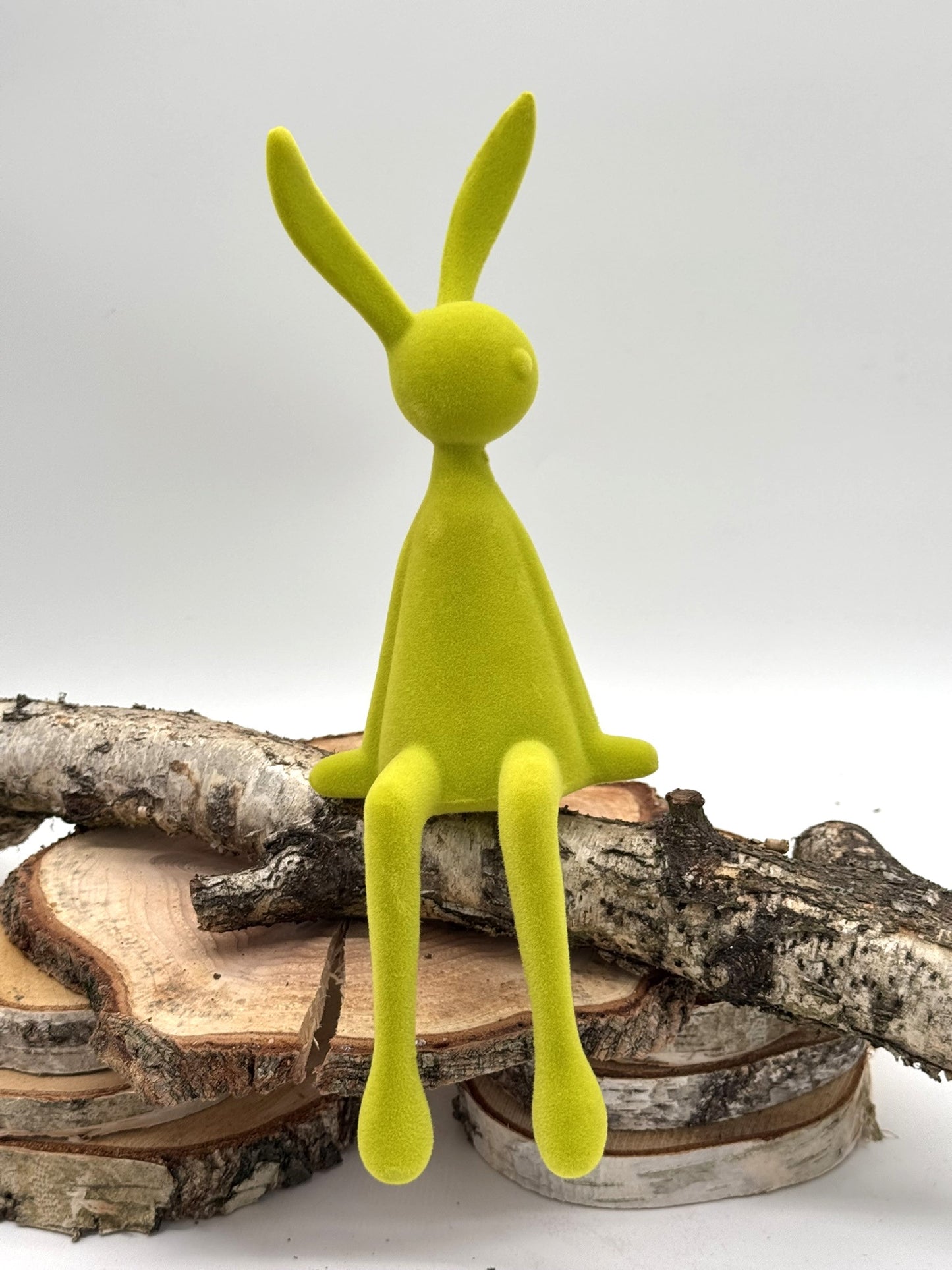 Kantenhocker Osterhase 36 cm beflockt sitzend 1 Stück