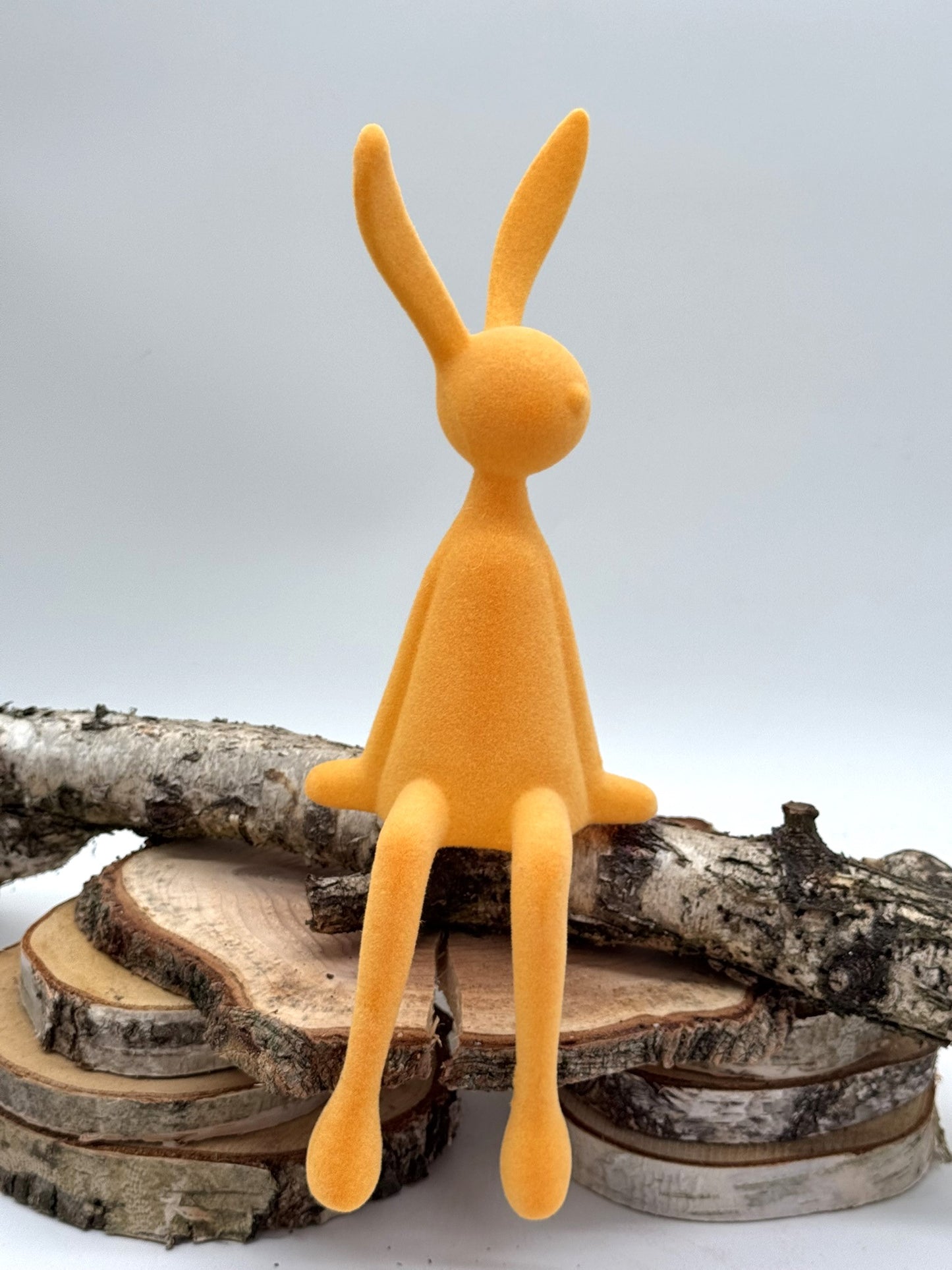 Kantenhocker Osterhase 36 cm beflockt sitzend 1 Stück