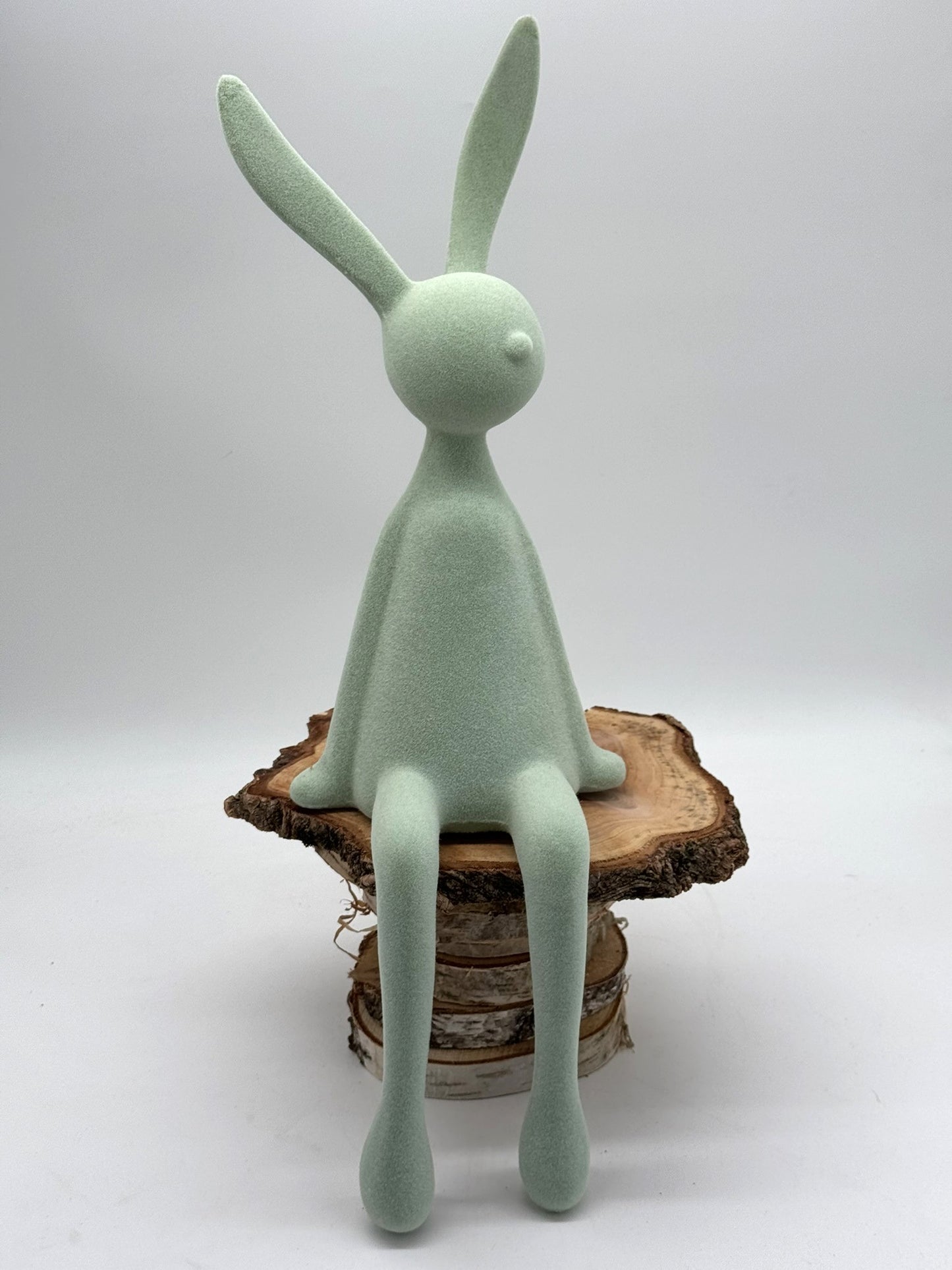 Kantenhocker Osterhase 56 cm beflockt sitzend 1 Stück