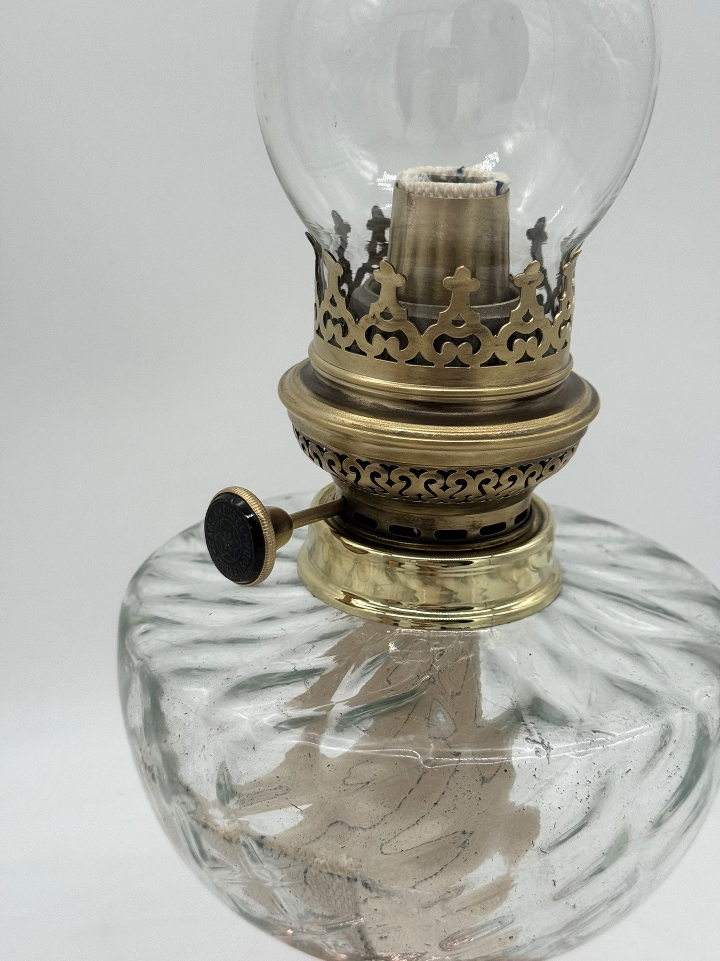 Petroleum Lampe "Kupfer Königin" 42 cm Carl Kneusel Zeulenroda