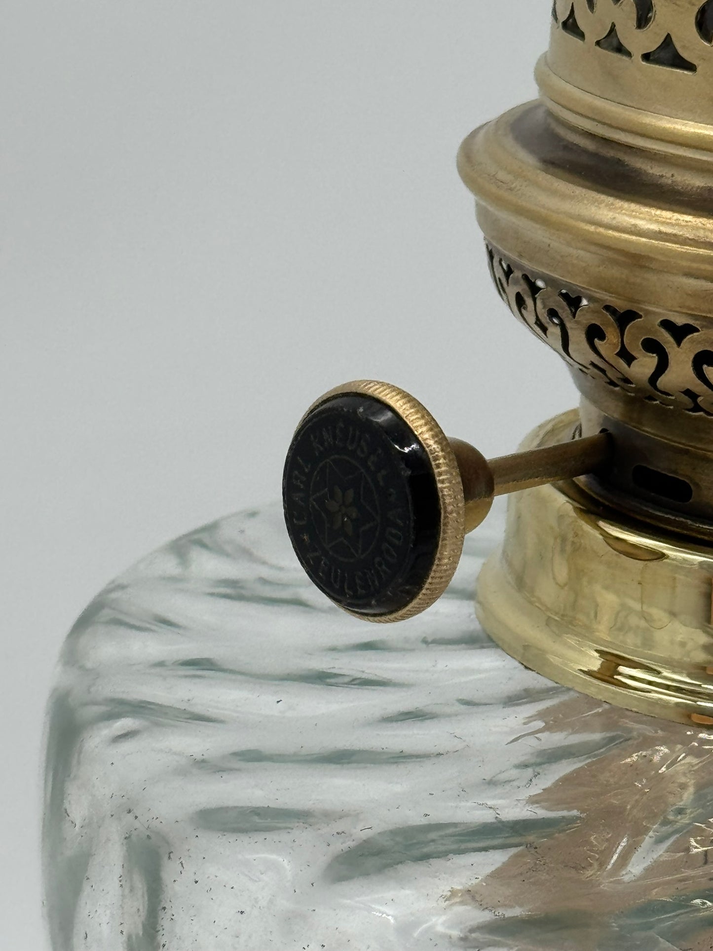 Petroleum Lampe "Kupfer Königin" 42 cm Carl Kneusel Zeulenroda