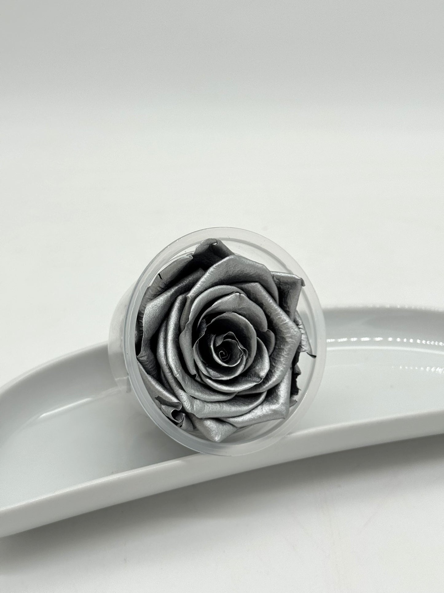 Blüte Infinity Rose silber 1 Stück