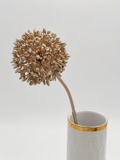 Künstlicher Glitzer-Allium Dekoblume in Silber, Gold oder Grün
