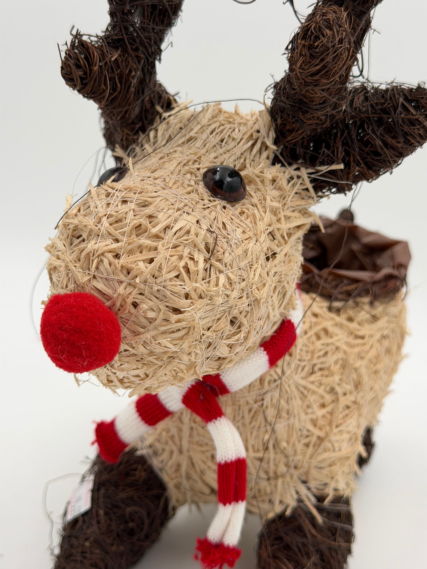 Weihnachtlicher Elch Rentier Pflanzkorb 30cm