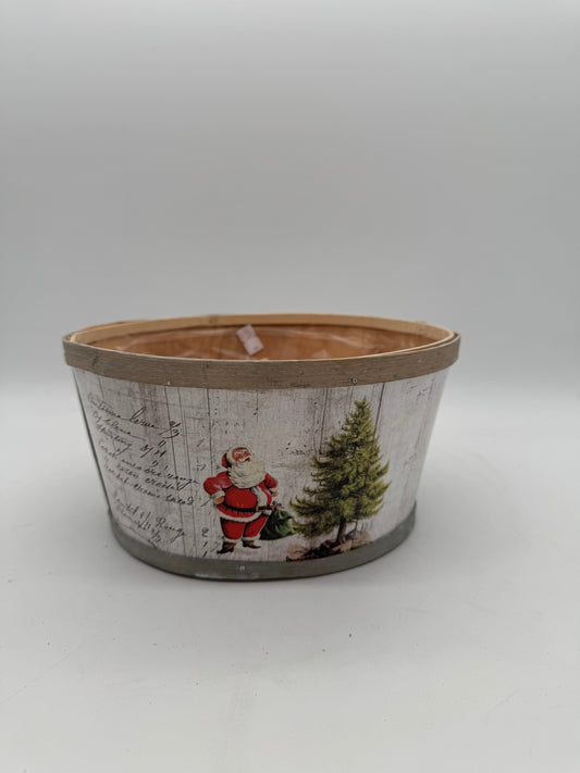 Pflanzgefäß rund mit weihnachtlichem Motiv D 22 cm
