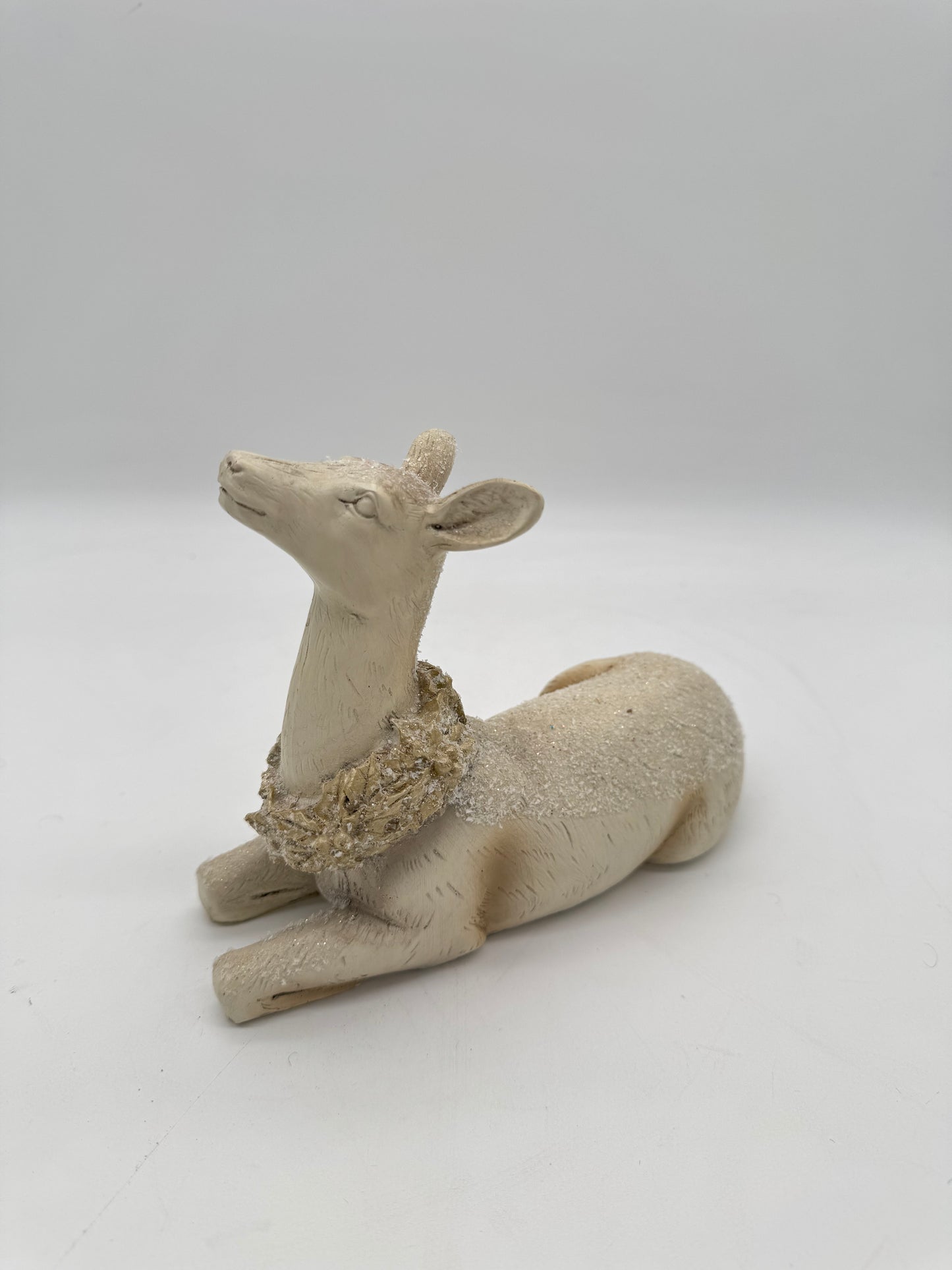 Reh liegend mit Glitzer 15 cm x 21 cm