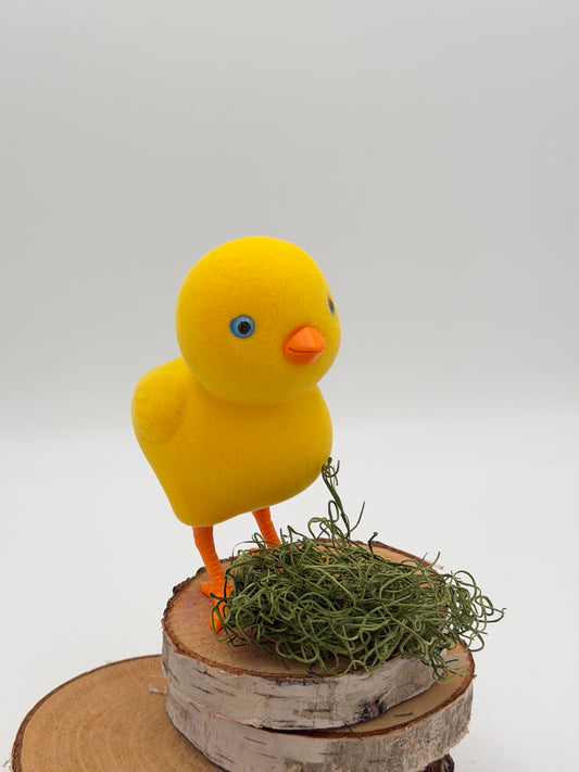 Küken stehend gelb beflockt Ostern Frühling 16 cm