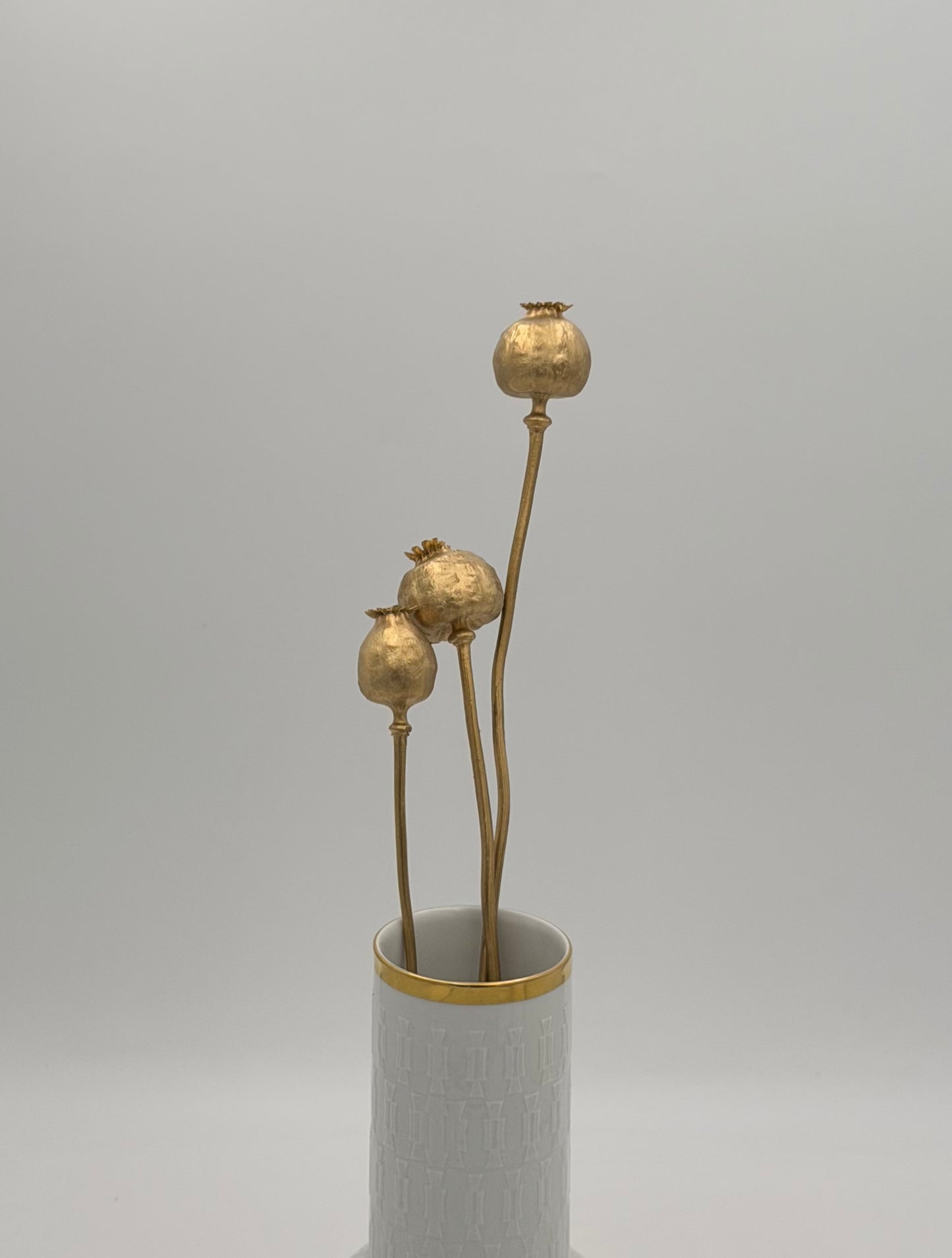 Mohnkapsel gold 3 Stück