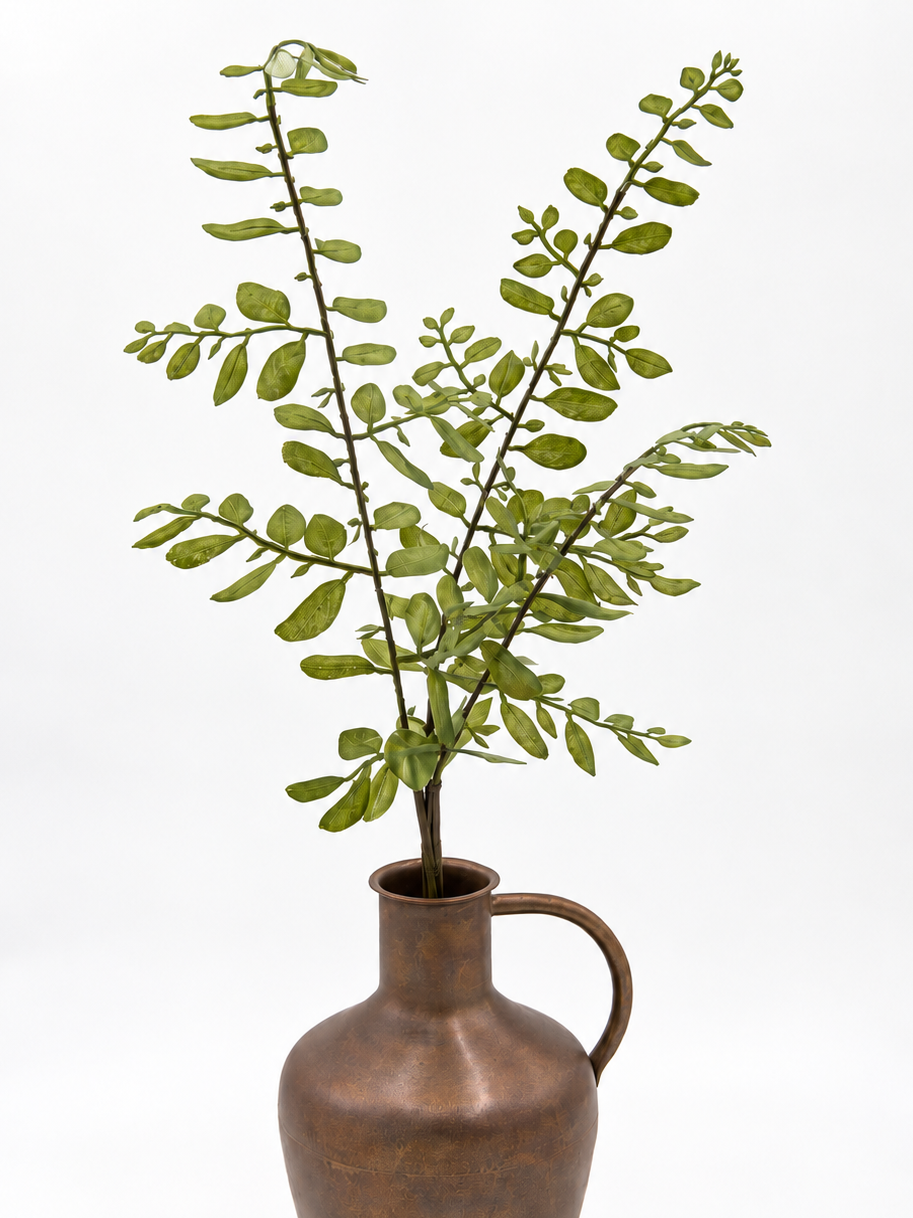 Künstlicher Blätterzweig Grün 3er-Bund 67 cm