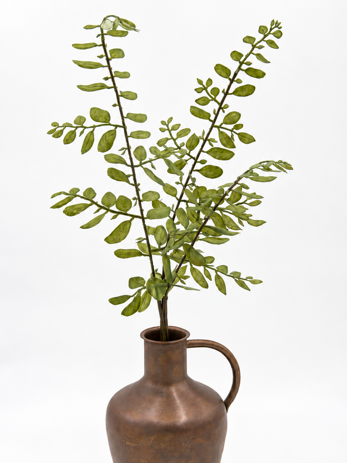 Künstlicher Blätterzweig Grün 3er-Bund 67 cm