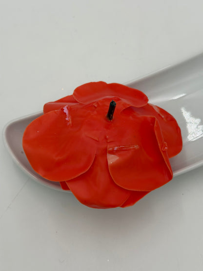 Wachs Rose dunkelorange 1 Stück
