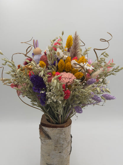 Trockenblumenstrauß Ostern bunt
