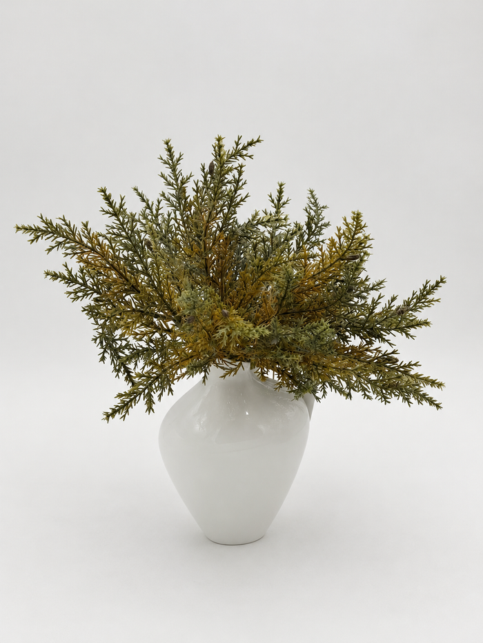 Künstlicher Thujabusch 25 cm Grün Kunstzweig