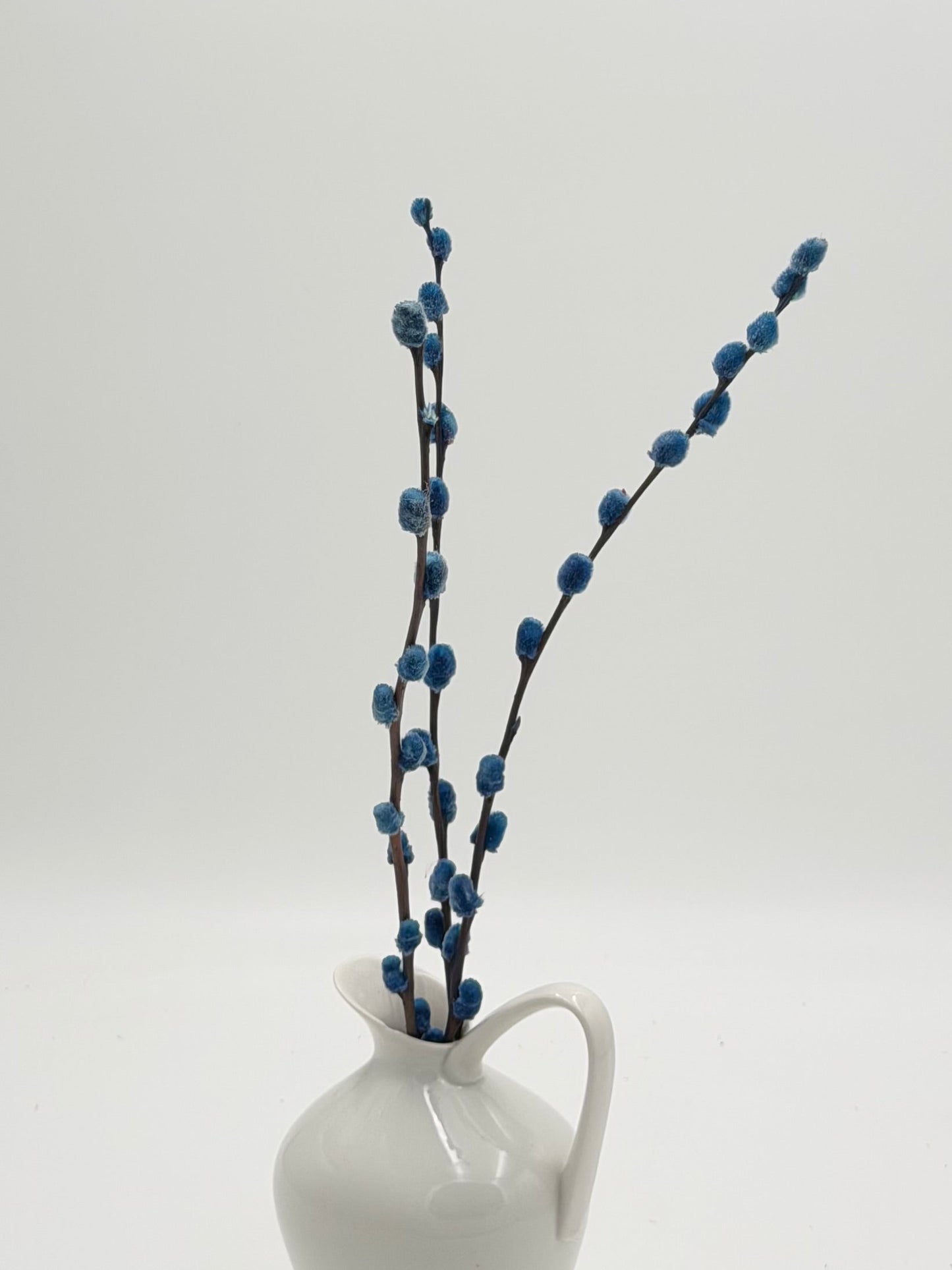 Weidenkätzchen blau 3er