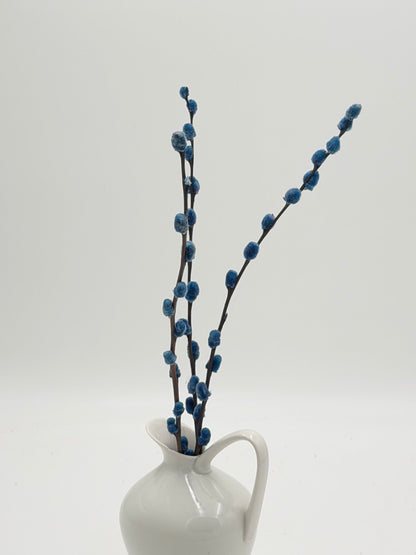 Weidenkätzchen blau 3er