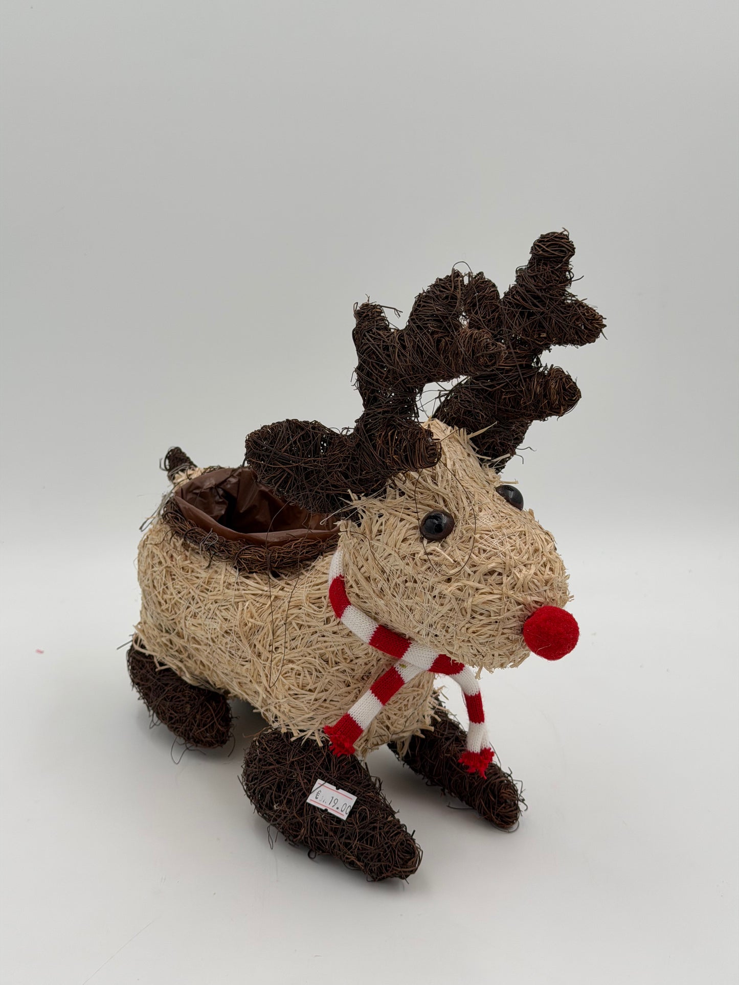 Weihnachtlicher Elch Rentier Pflanzkorb 30cm