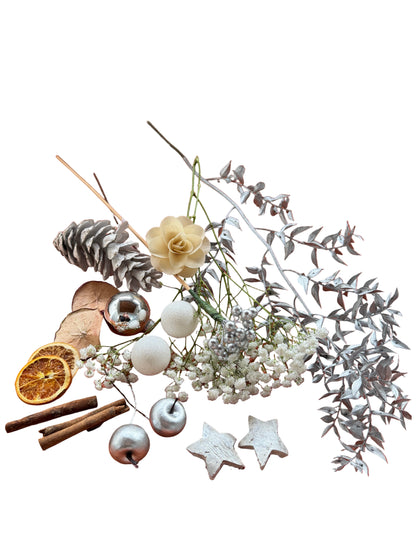 DIY Box Weihnachten weiß silber