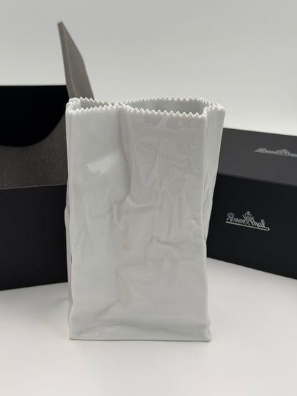 Rosenthal Studio Line Porzellan Tütenvase weiß glasiert im Geschenkkarton 3 Größen