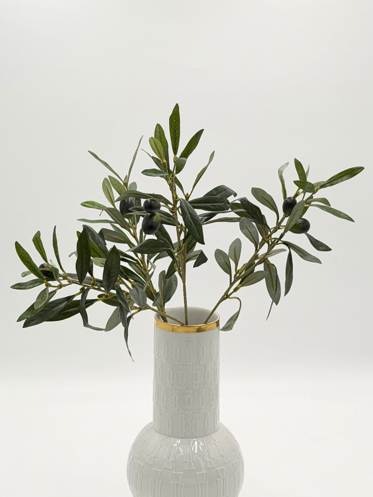 Künstlicher Olivenzweig mit Oliven Grün 54 cm