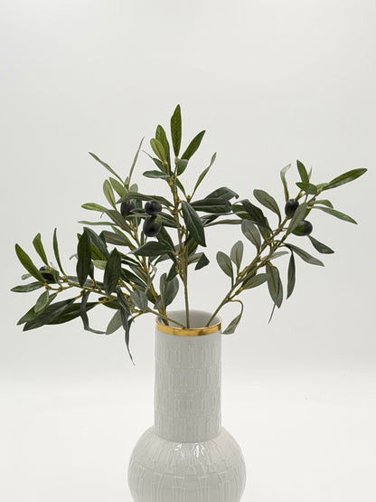 Künstlicher Olivenzweig mit Oliven Grün 54 cm