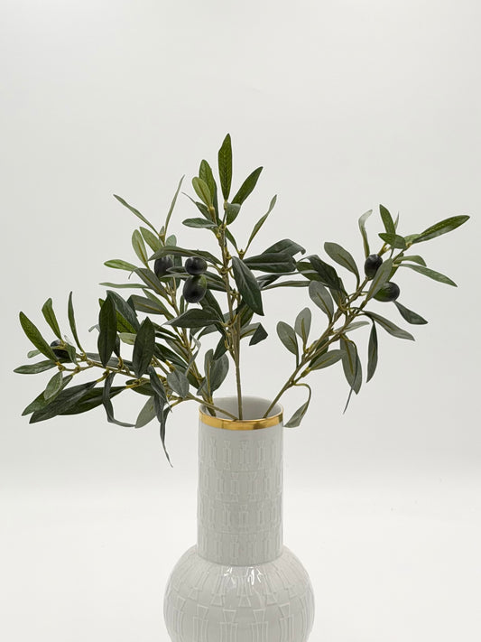 Künstlicher Olivenzweig mit Oliven Grün 54 cm