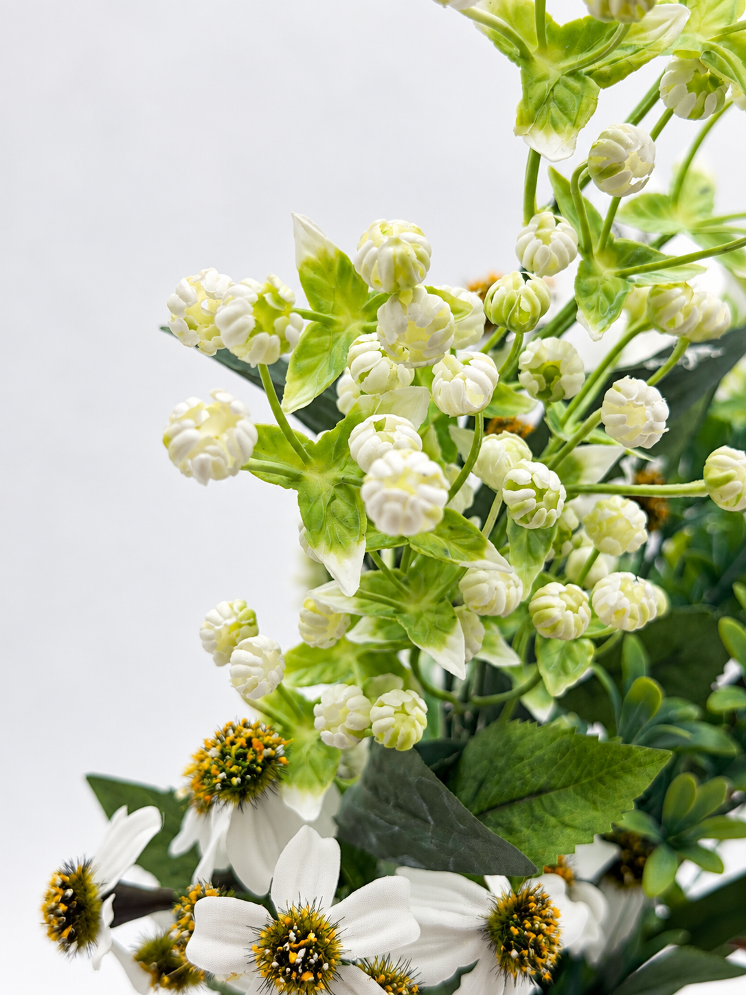 Kunstblumenstrauß „Green Garden“ Weiß & Grün