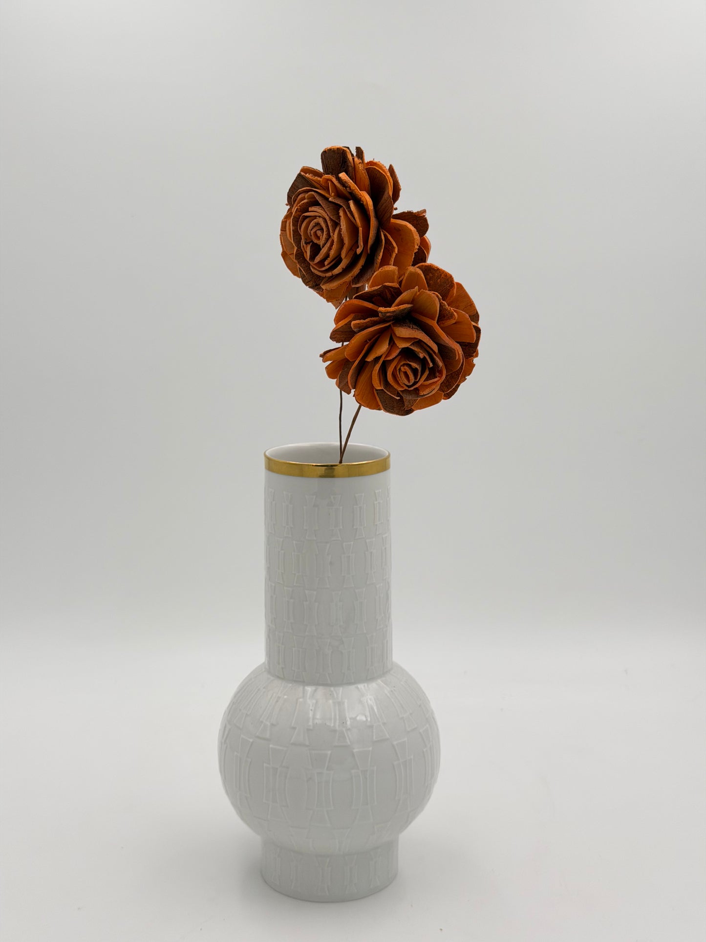 Blüte Sola am Draht orange apricot 2 Stück