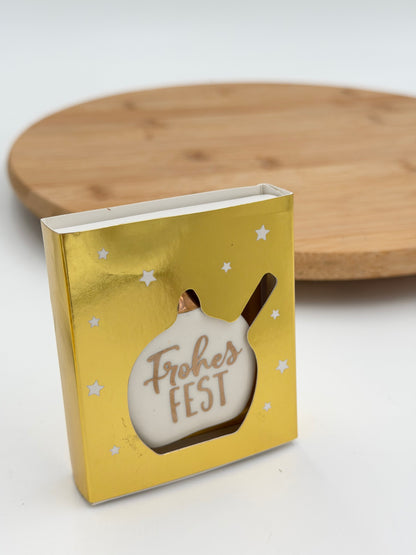 Porzellan Geldgeschenk weihnachtlich klein