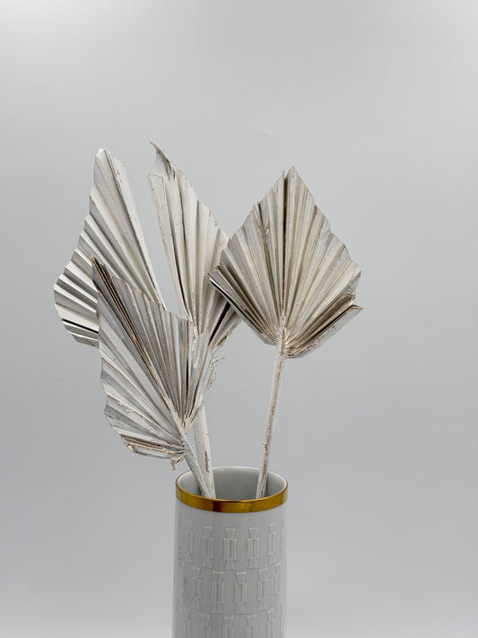 Palmblatt klein weiß 3er